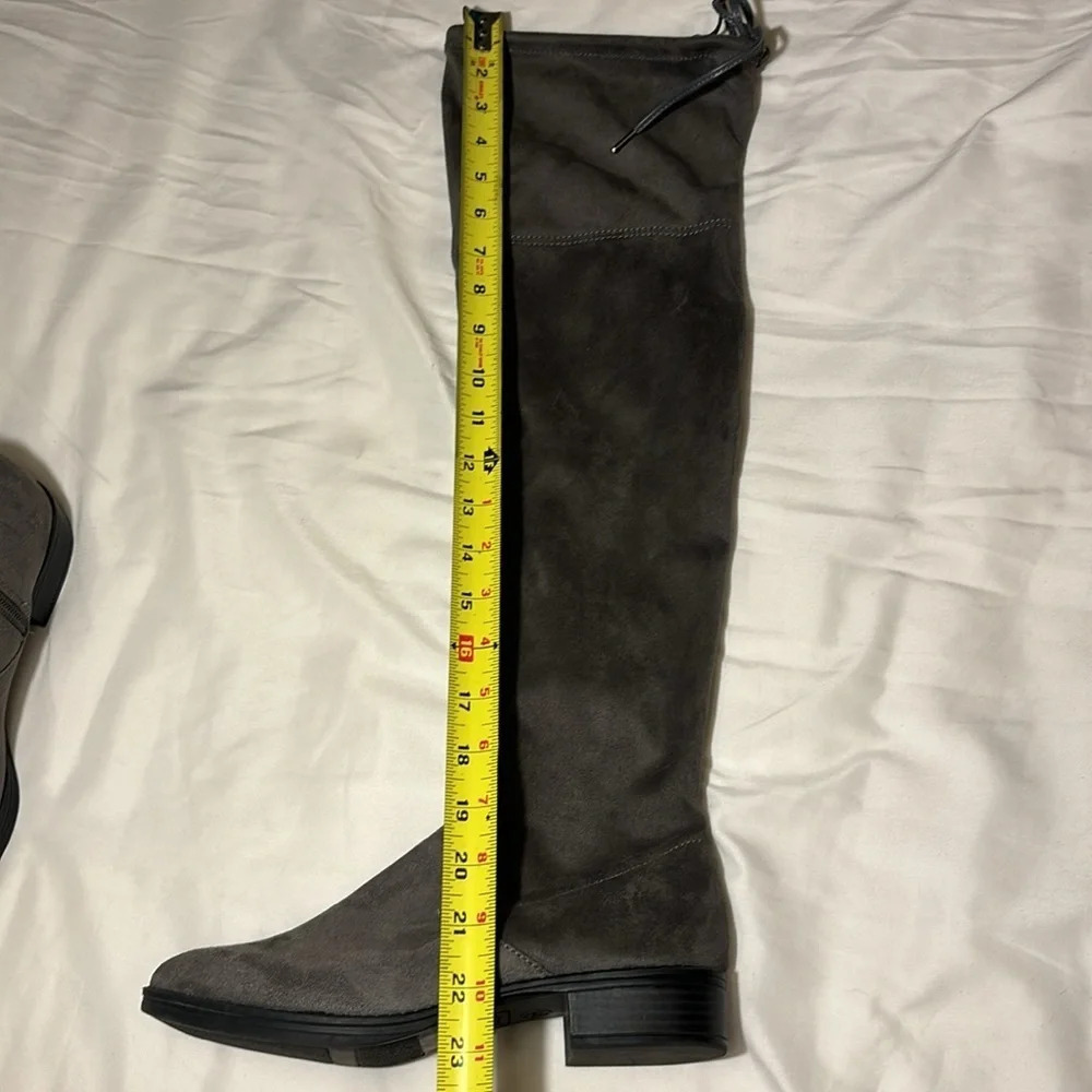 Circus Sam Edelman Peyton Stretch Over-The-Knee Boot Grey SZ 7.5 Suede - Picture 4 of 11
